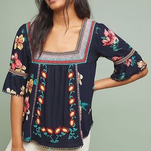 Anthropologie Dakota Embroidered Top - NWT